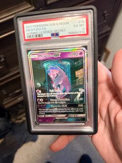 ink error PSA 6 Mewtwo GX Shining Legends Secret Rare #75