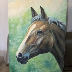 Beautiful Horse Portrait Painting