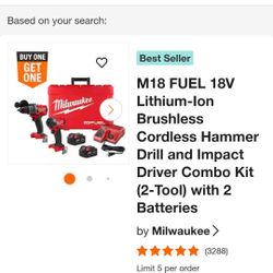 Milwaukee Drill And Impact Set M18