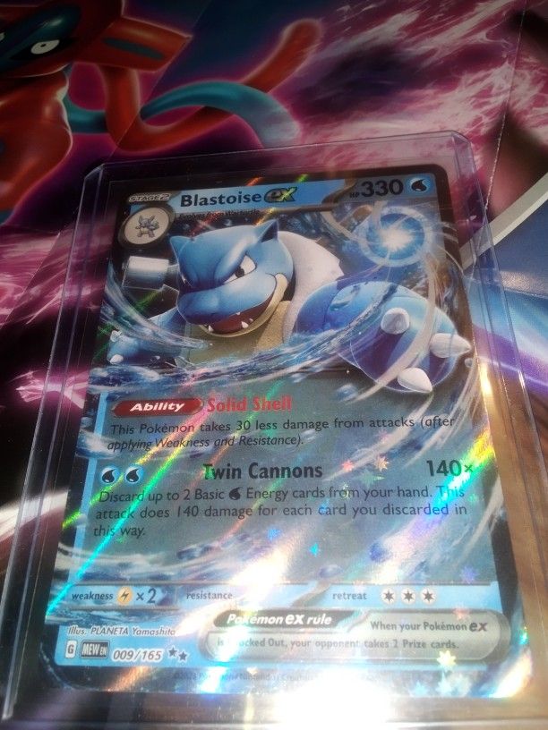 New Out Of Pack 2023 Pokemon Blastoise 009/165 Holographic 