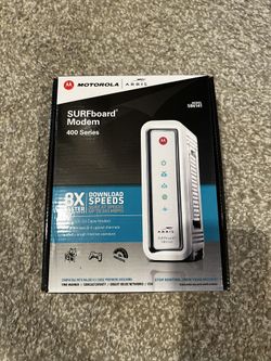 Motorola ARRIS SURFboa rd SB6141 8x4 DOCSIS 3.0 Cable Modem - White By