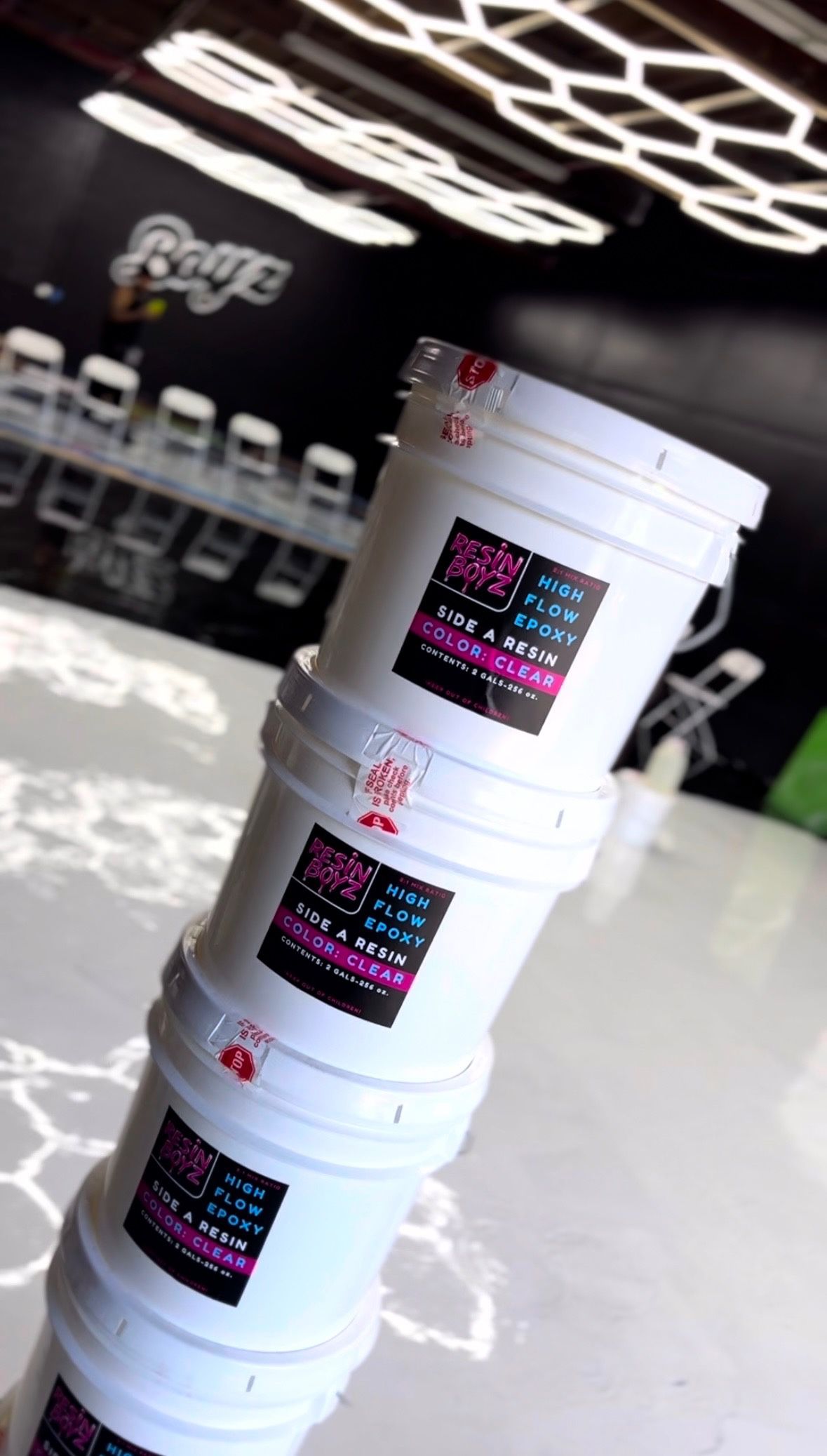 3 Gallons Solid Clear Epoxy Kit For Floor Two Parts A One Part B