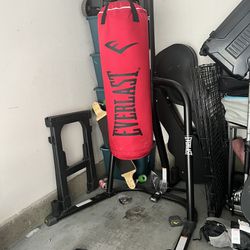Heavy Punching Bag With Stand And Gloves