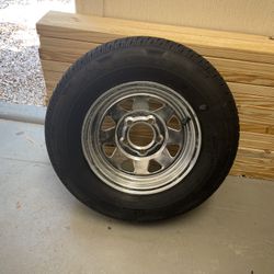 New 175-80-13inch  trailer tire With 5-lug galvanize rims.$120/each