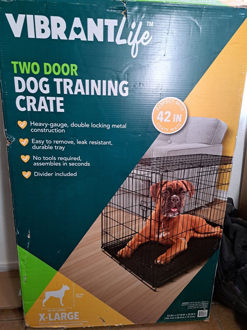 Two Door Dog Training Crate 