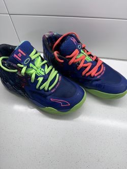 Puma MB.01 Galaxy Mens Size 8 LaMelo Ball MB1 Blue Gecko 376677-07