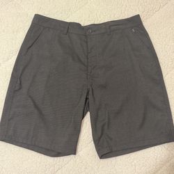 O'Neill Chino Golf Shorts Mens Size 40 Black Regular Fit Walking Flat Front