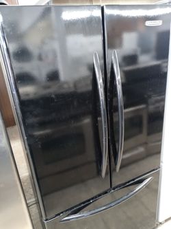 KitchenAid black french door refrigerator with glossy finish - Free delivery