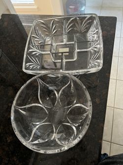 Crystal Bowl And Crystal 5 Separate Dish From Macy’s