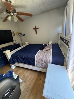 Queen Bed frame and Night Stand