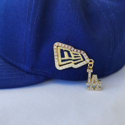 Gold LA Charm logo New Era Shadow PIN 