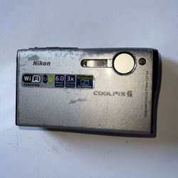 Nikon Coolpix S6 Digital Camera Silver Tested Working (Read Description)  