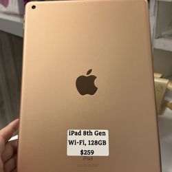iPad 8th Gen Wi-Fi, 128gb 