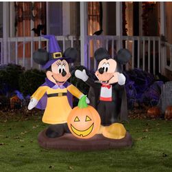 Disney Mickey & Minnie Halloween Inflatable Decoration