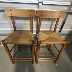 Two Wooden Barstools
