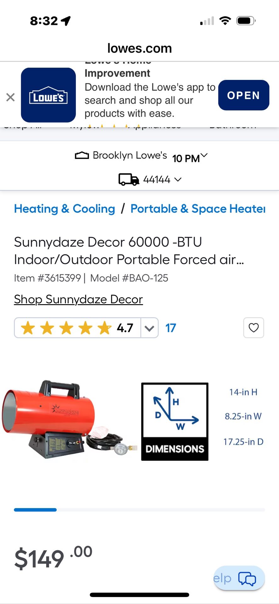 Brand new torpedo heater $100 O.B.O.!!! Get a deal this spring while it’s out of season