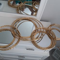 EXTRALARGE BRASS GOLD MIRROR 