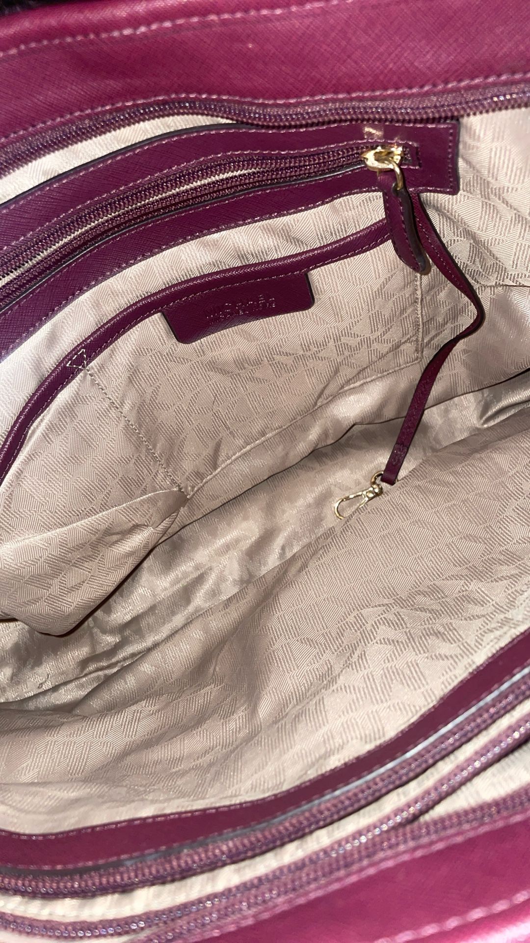 EUC Michael Kors burgundy tote bag