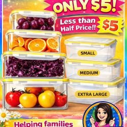 4 Piece Brand New Food Storage Sets $5