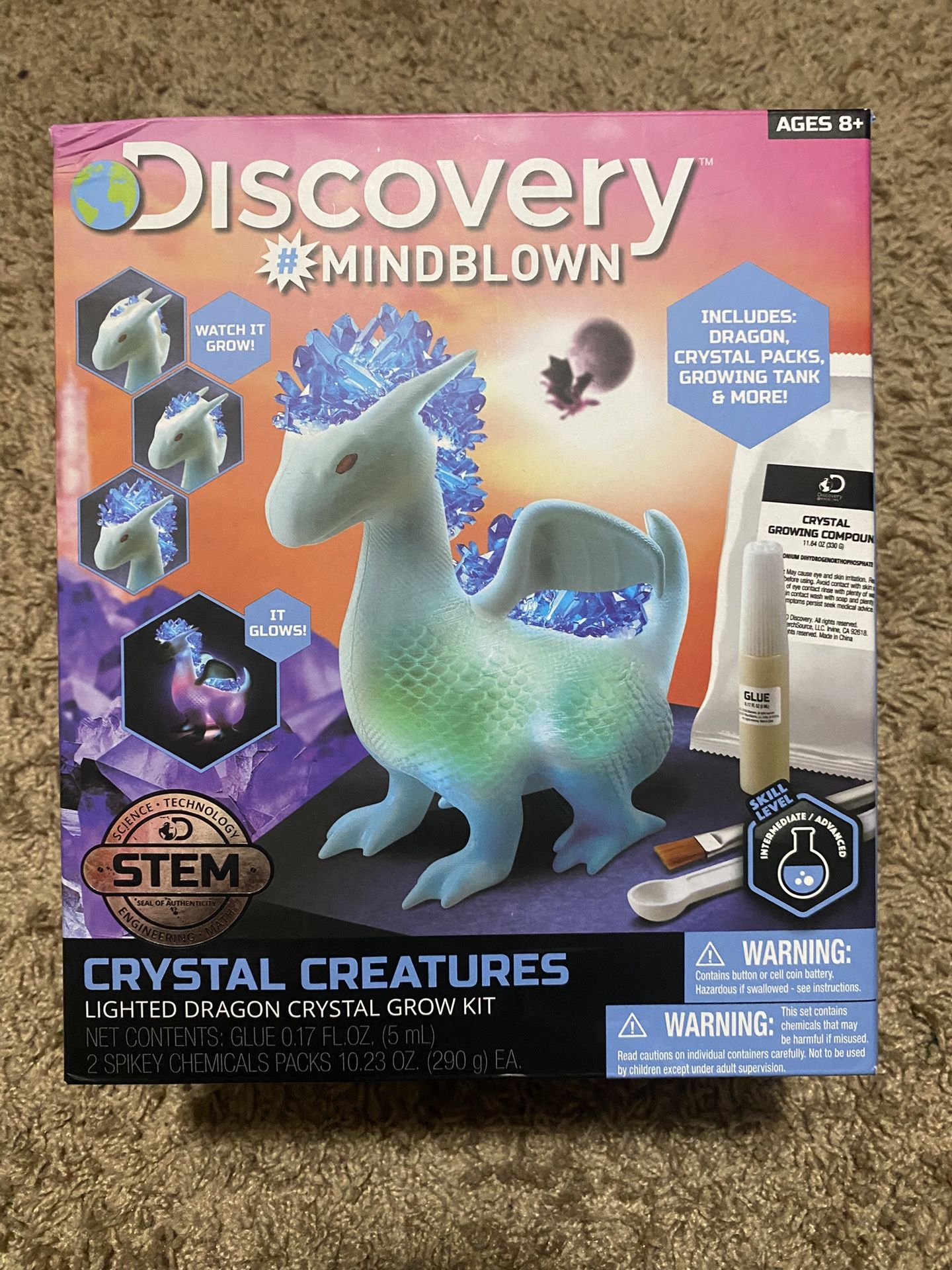 Discovery Mindblown Crystal Creature Growing Kit - Dragon