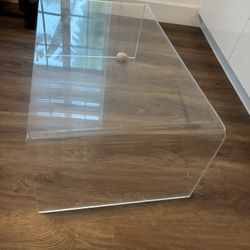 Crate And Barrel acrylic coffee table