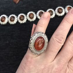 Baltic Amber Bracelet, Ring & Earrings