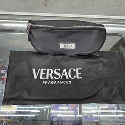 Versace Men's Luxury Belt Bag Black Waist Travel Fanny Pack Authentic
