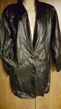 TIBOR women's black leather jacket XS