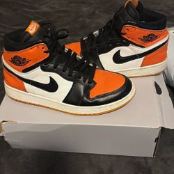 Air Jordan 1 Orange Black And White 