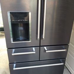 Black Stainless Steel Finger Print Fridge