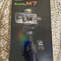 hohem iSteady M7 AI Tracking Smartphone Gimbal, CCT & RGB Fill Light, 360° Spin
