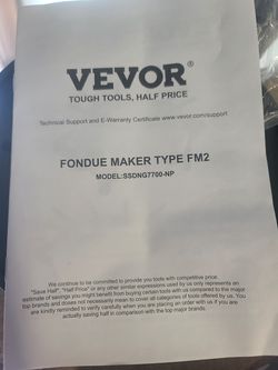 Vevor electric fundue