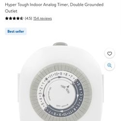Hyper Tough Indoor Analog Timer for Lights, etc