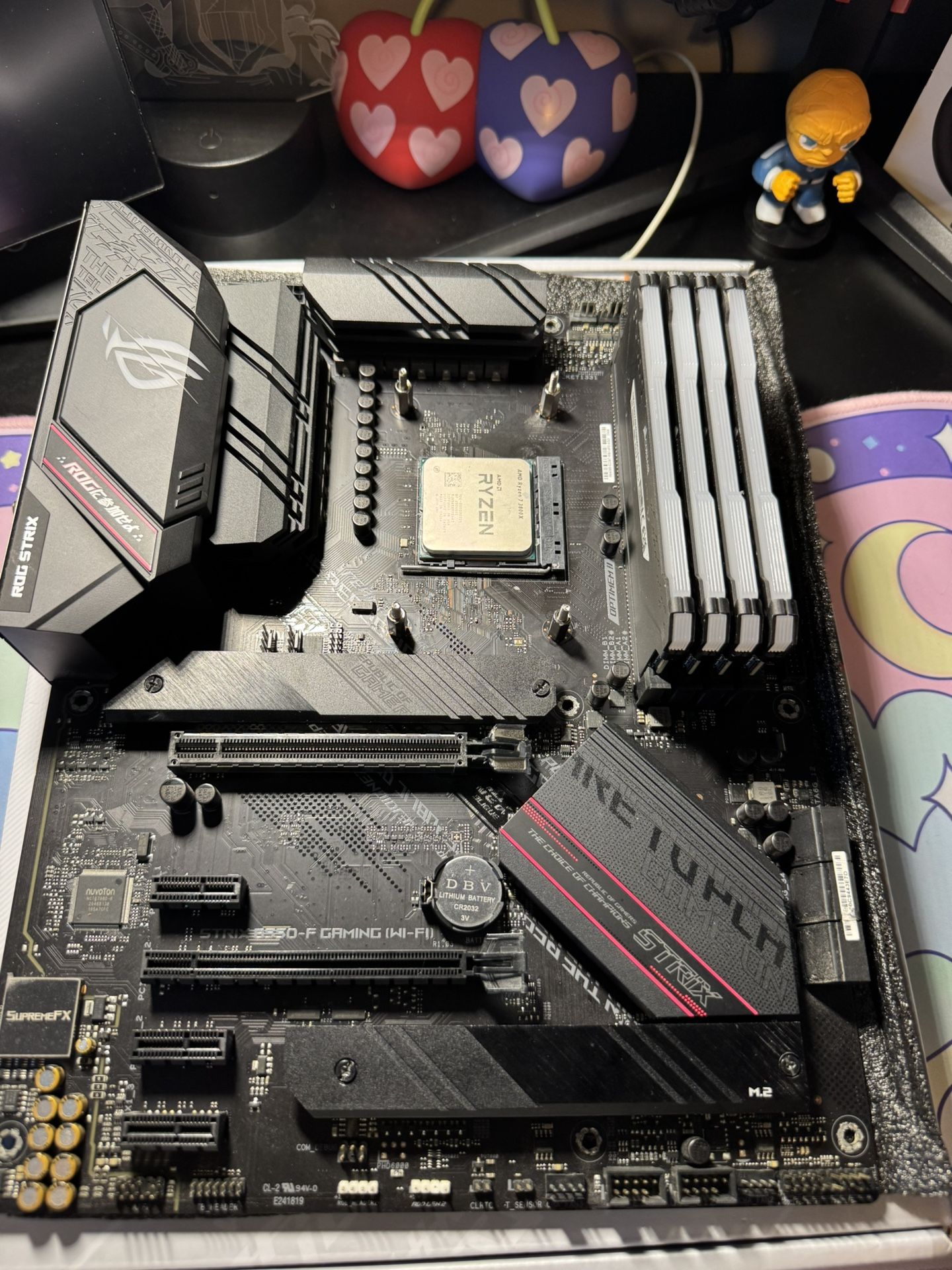 Motherboard, CPU, Ram Stick Bundle.