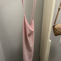 Pink Shimmery Casual Dress
