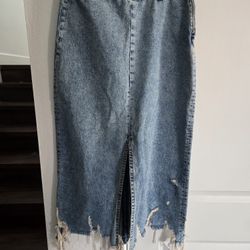 Zara Women's Midi Skirt With Front Slit