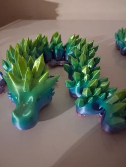 Rainbow 3D printed dragon