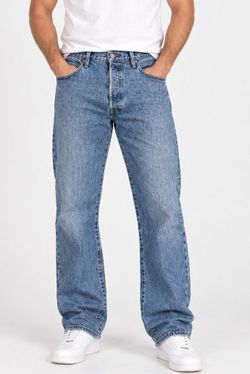 Levi's 501 Men's 38x30 Blue Jeans Original Straight Leg Medium Wash Denim