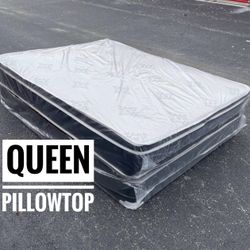 NEW Mattress Queen Size Pillowtop With Box Spring // Offer  🚚