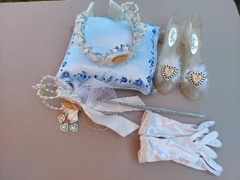 Rare Vintage Disney Cinderella 6 Pc Authentic Bling Glam Set