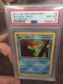 1st Edition Politoed PSA 8 w/ Swirl