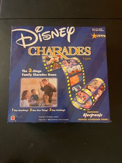 The Disney Charades Game from 2001 is a family-friendly electronic clapboard timer that is 100% complete. This board game, based on the classic Charad