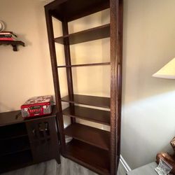 Moving Sale – Tall Dark Wood Bookshelf