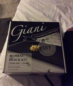 Giani counter top paint kit. Bombay black. New