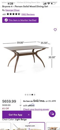 Dining Table Plus Chairs