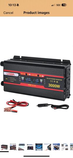 3000 Watt Power Inverter with LED Display,Dual AC Outlets,USB Port, 12V DC to 110V AC Converter Car Power Inverter for Vehicles, Car, RV, Truck, Off G