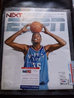 Psa/Dna Autographed Kevin Durant ESPN Magazine