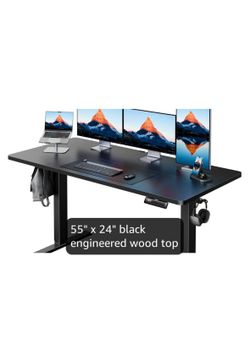 Electric Standing Desk – 55” Adjustable Sit/Stand Desk