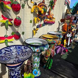 🌺Desert Luxury Decor🦜authentic Talavera & Terracotta Pots🌵Metal Art