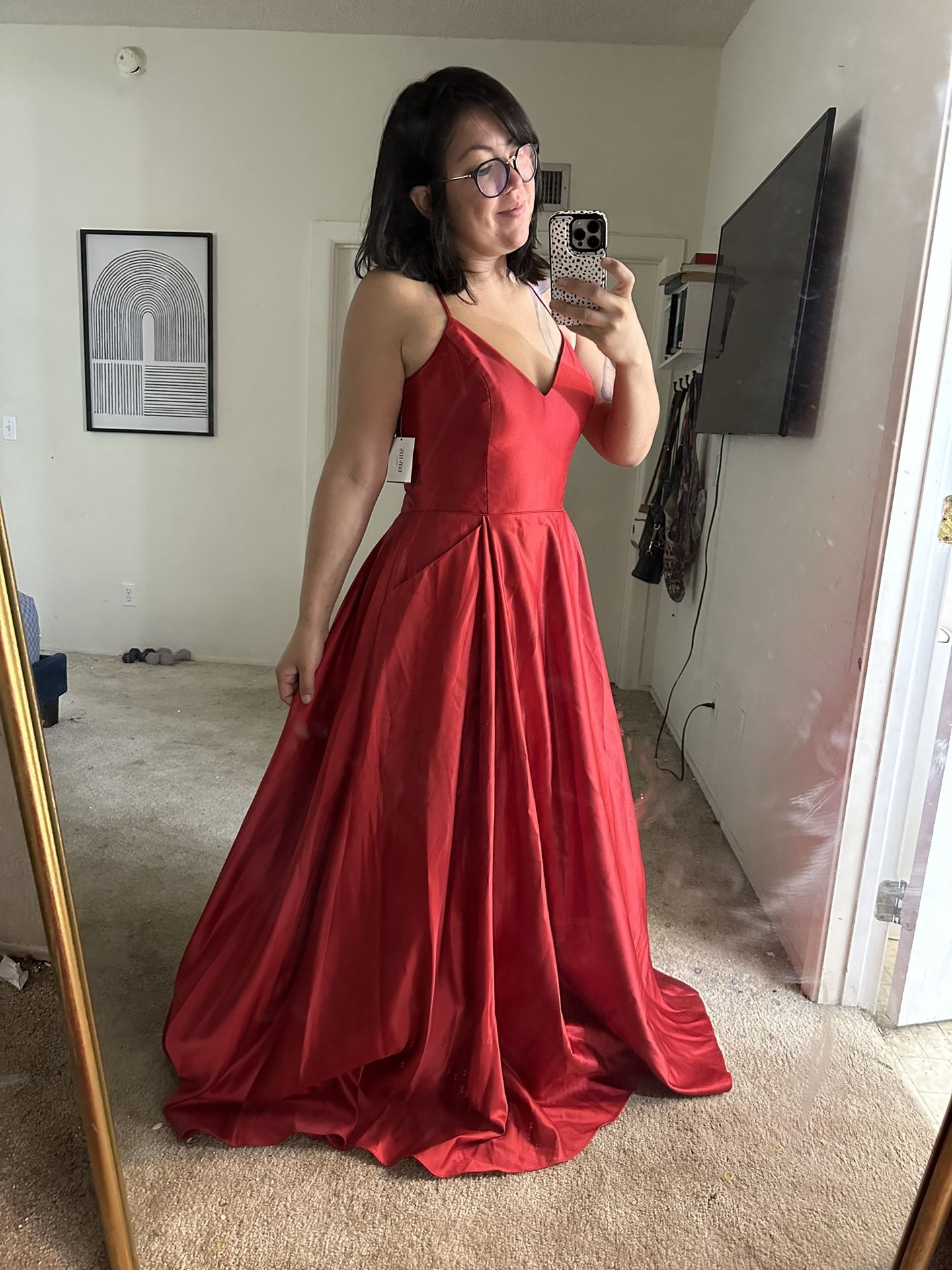 David's Bridal Red Gown